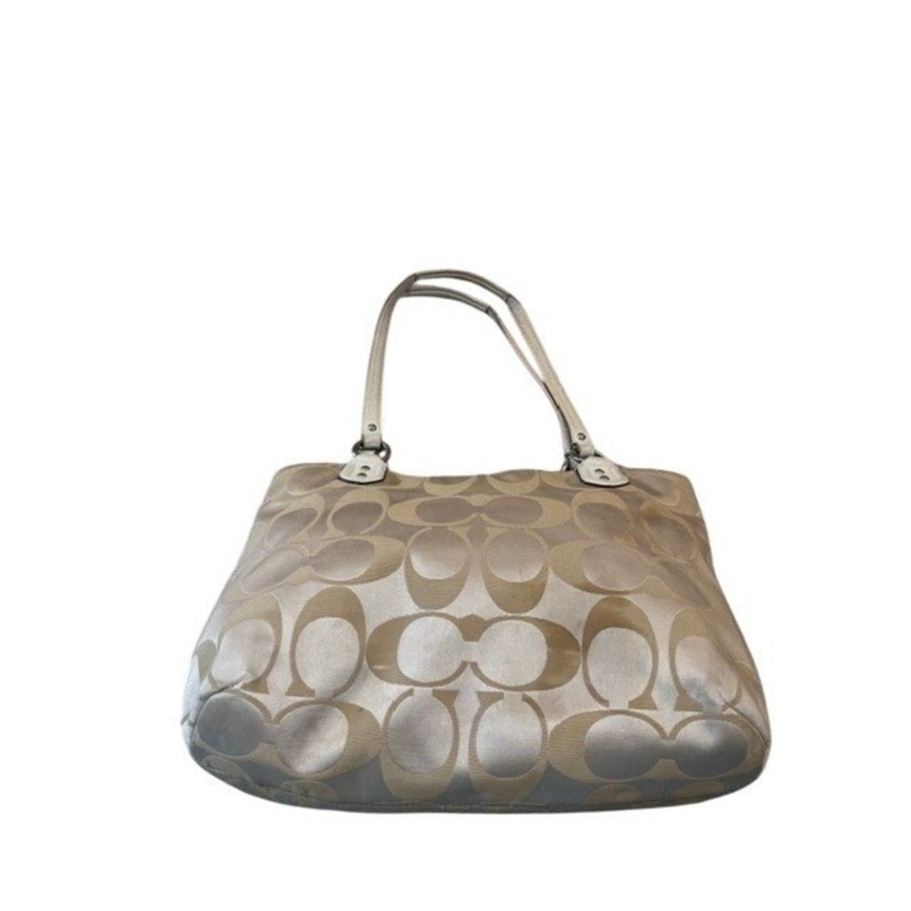 Coach Campbell Belle Carryall F25294 Champagne Signature Sateen Y2K Tote - Picture 3 of 8